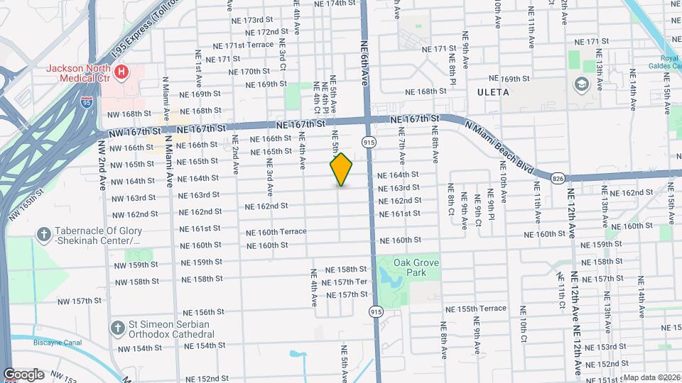 502 NE 163rd St Map and Location Details