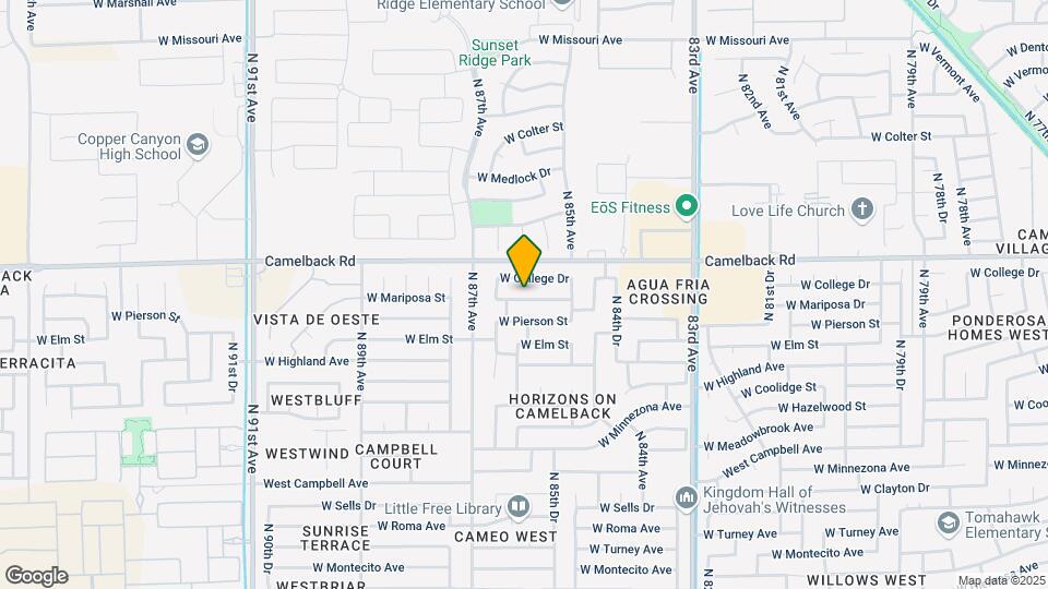 8614 W Mariposa Dr Map and Location Details