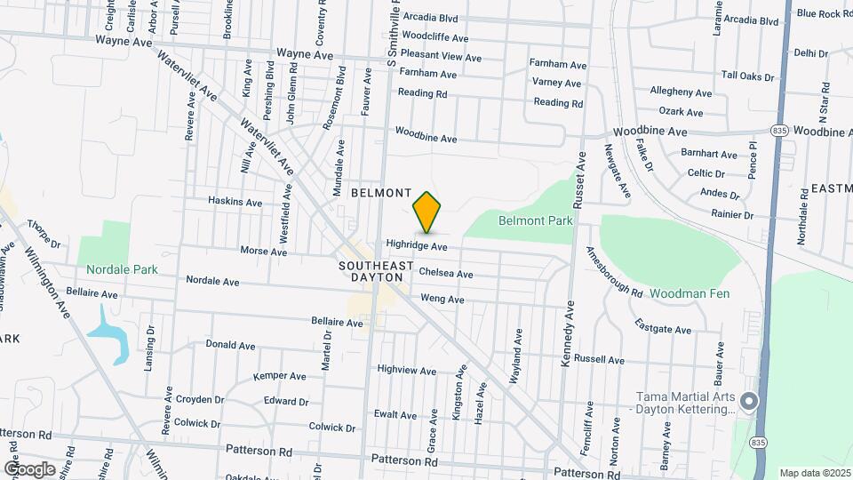 913 Highridge Ave Map and Location Details