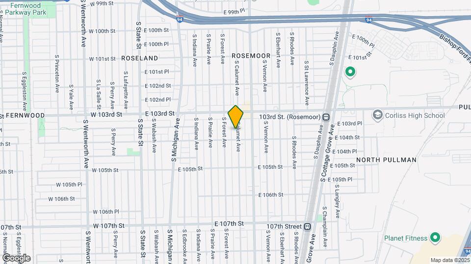 10342 S Calumet Ave Map and Location Details