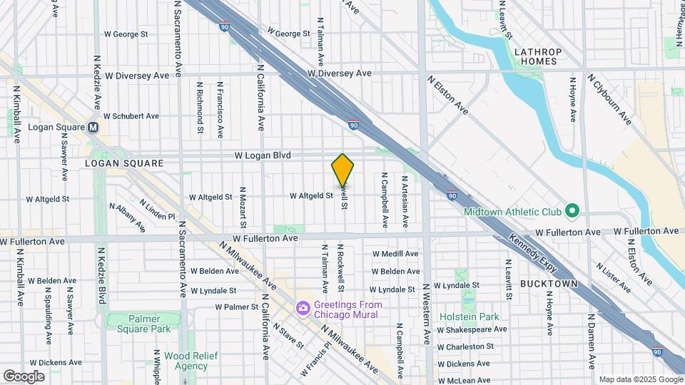2500 N Rockwell St Map and Location Details