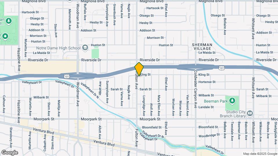4648 Fulton Ave Map and Location Details