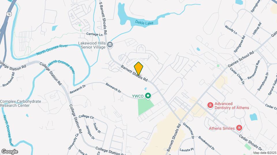 1280 Barnett Shoals Rd Mapa y Detalles de la Ubicación
