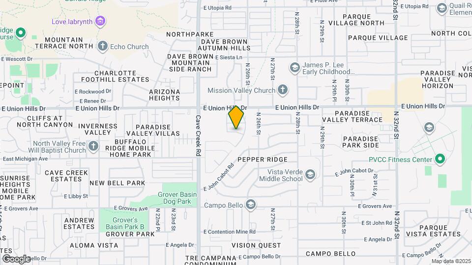 2535 E Bluefield Ave Map and Location Details