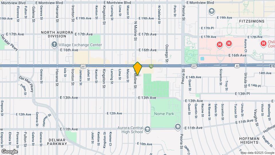 1420 N Moline St Map and Location Details
