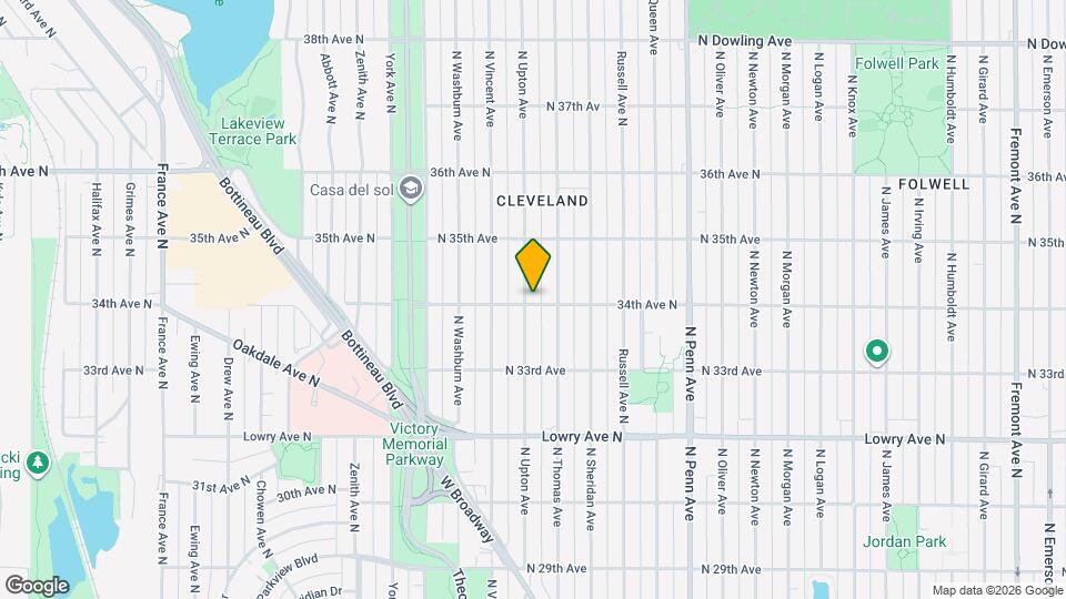 3400 N Upton Ave Map and Location Details