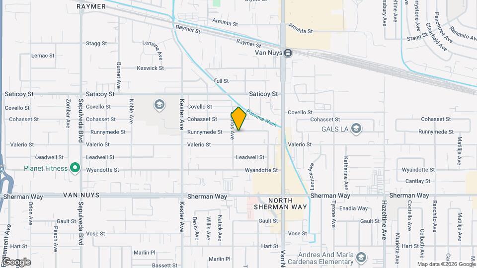 14642 Runnymede St Map and Location Details