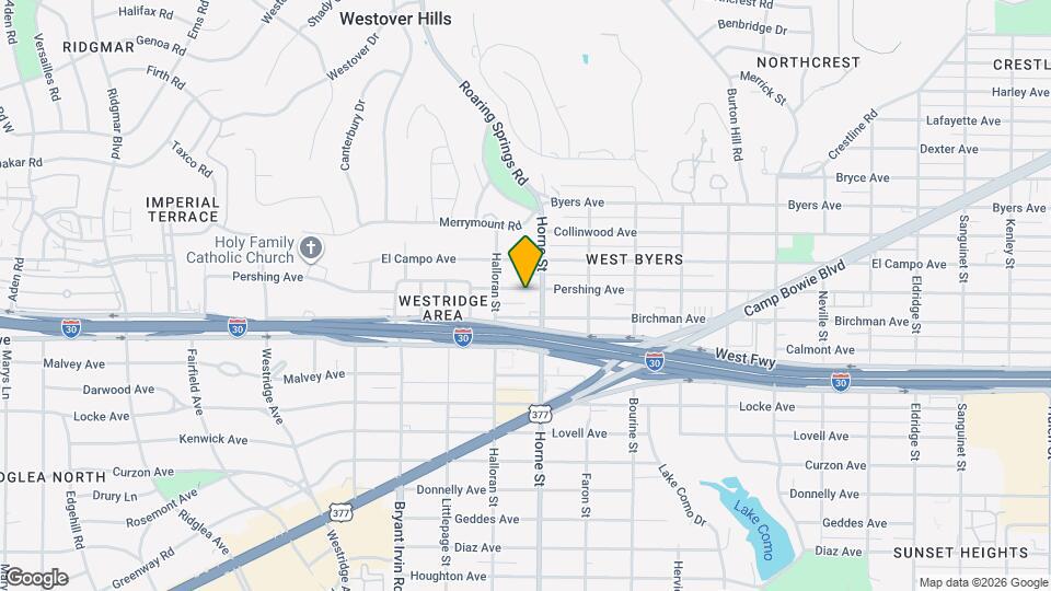 5713 Pershing Ave Map and Location Details