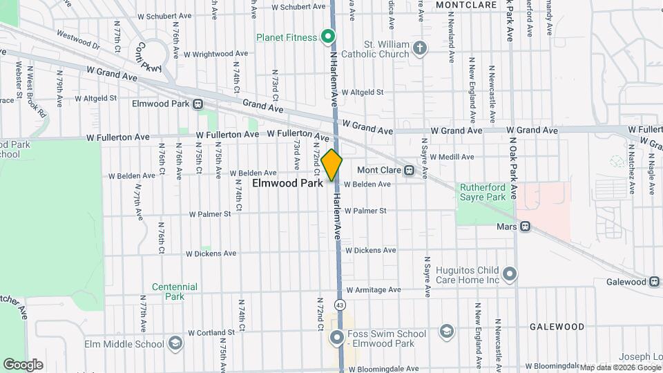 2232 N Harlem Ave Map and Location Details