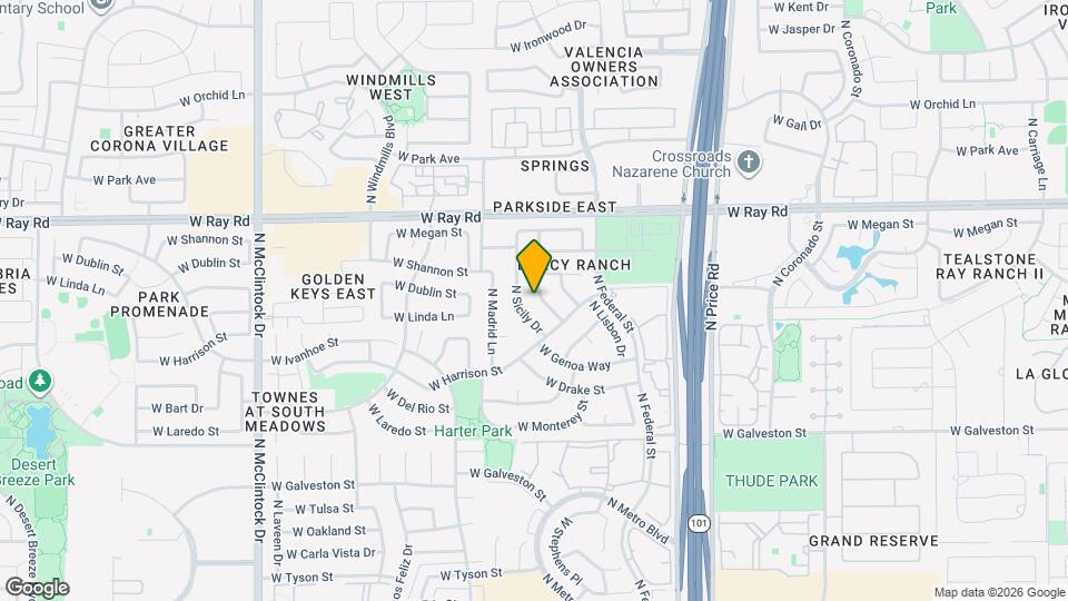 830 N Granada Dr Map and Location Details