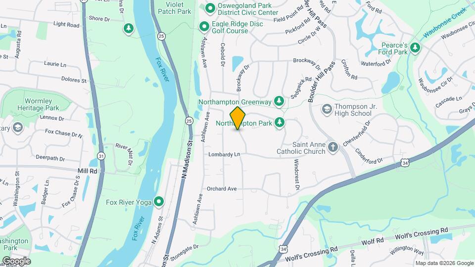 109 Northampton Dr Map and Location Details