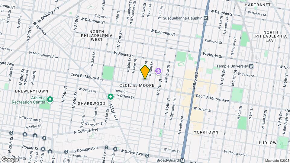 1707 N Gratz St Map and Location Details