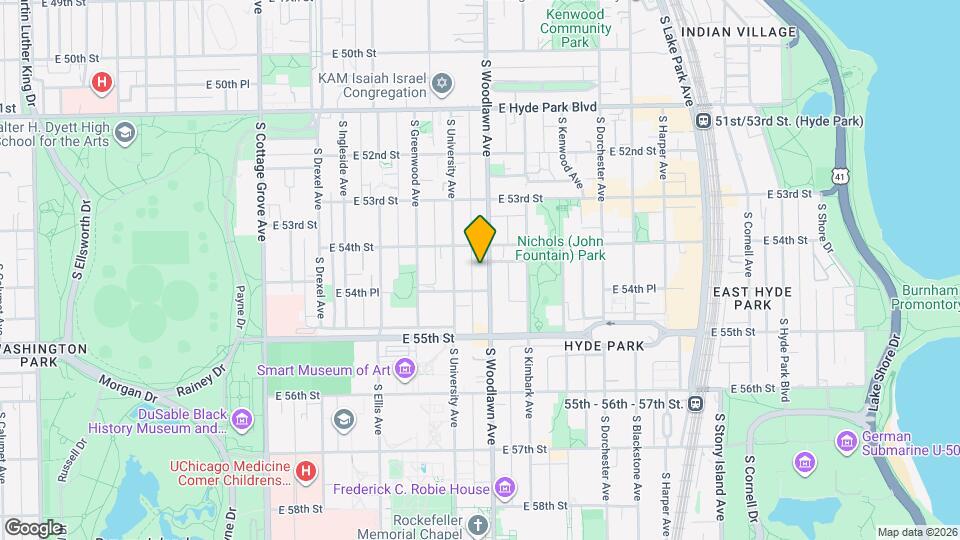 5416 S. Woodlawn Avenue Map and Location Details