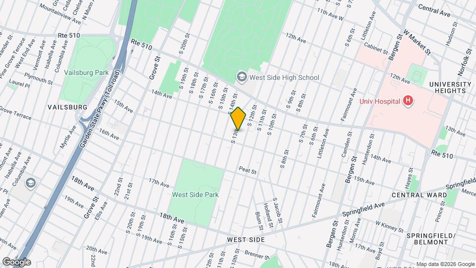450 S 13th St, Unit 3 Map and Location Details