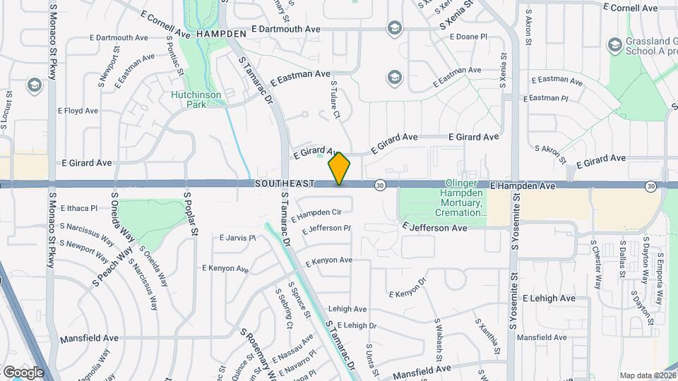 7991 E Hampden Cir Map and Location Details