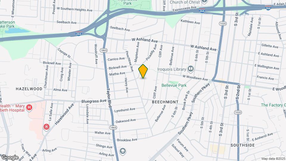 4722 S Rutland Ave Map and Location Details