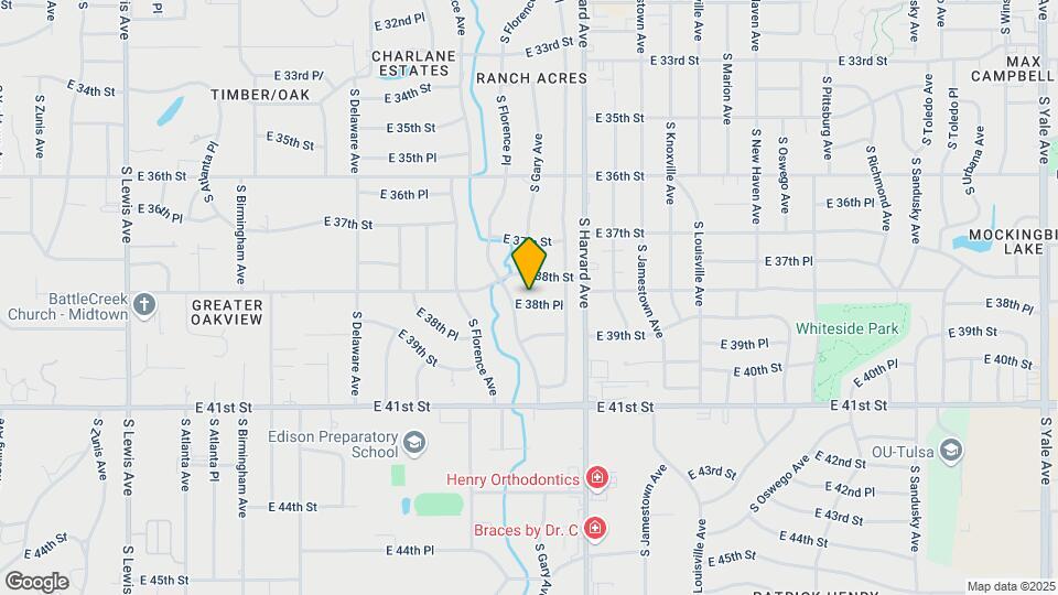 3161 E 38th Pl Map and Location Details