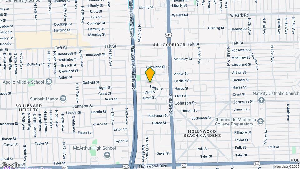 6125 Hayes St Map and Location Details