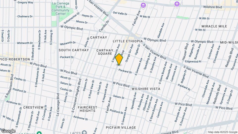 1180 S Fairfax Ave Map and Location Details