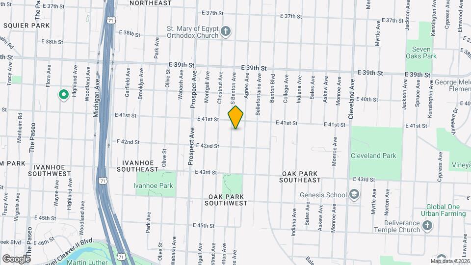 4119 S Benton Ave Map and Location Details