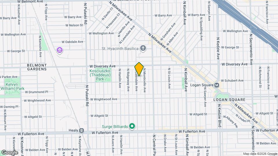 2711 N Lawndale Ave, Unit #G Map and Location Details