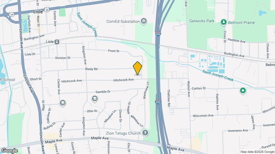 582 Hitchcock Ave Map and Location Details