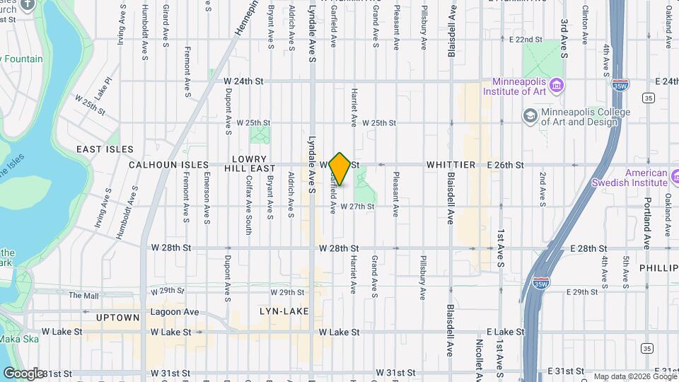 2633 Garfield Ave Map and Location Details