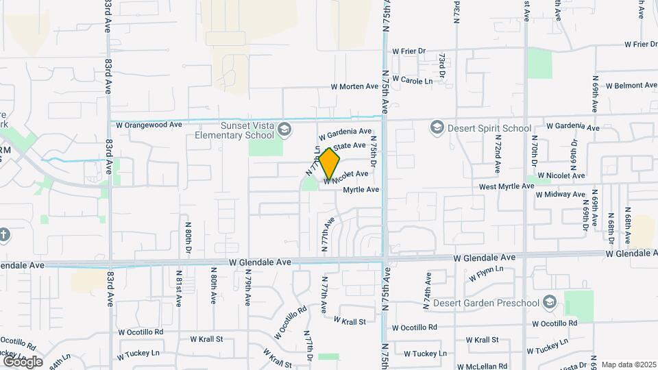 7623 W Nicolet Ave Map and Location Details