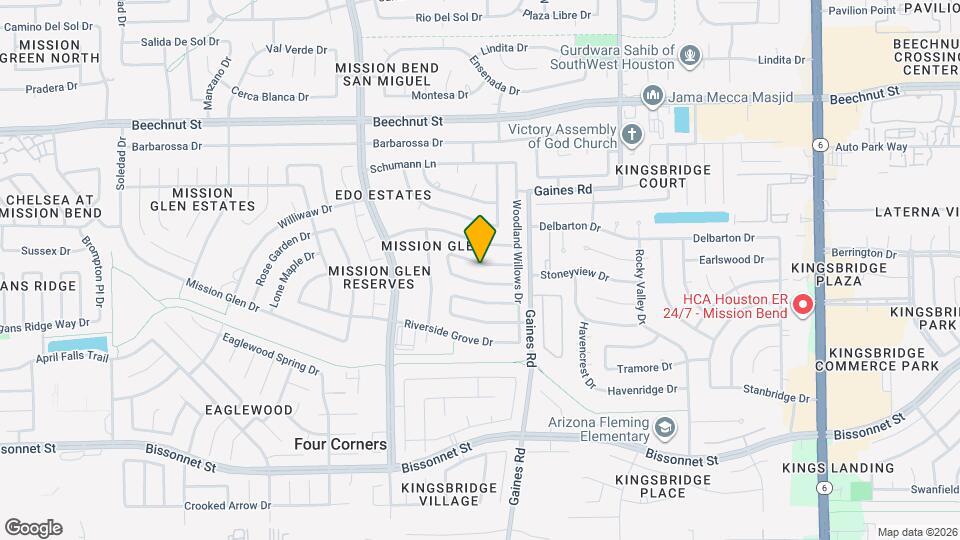 15411 Town Green Dr Map and Location Details