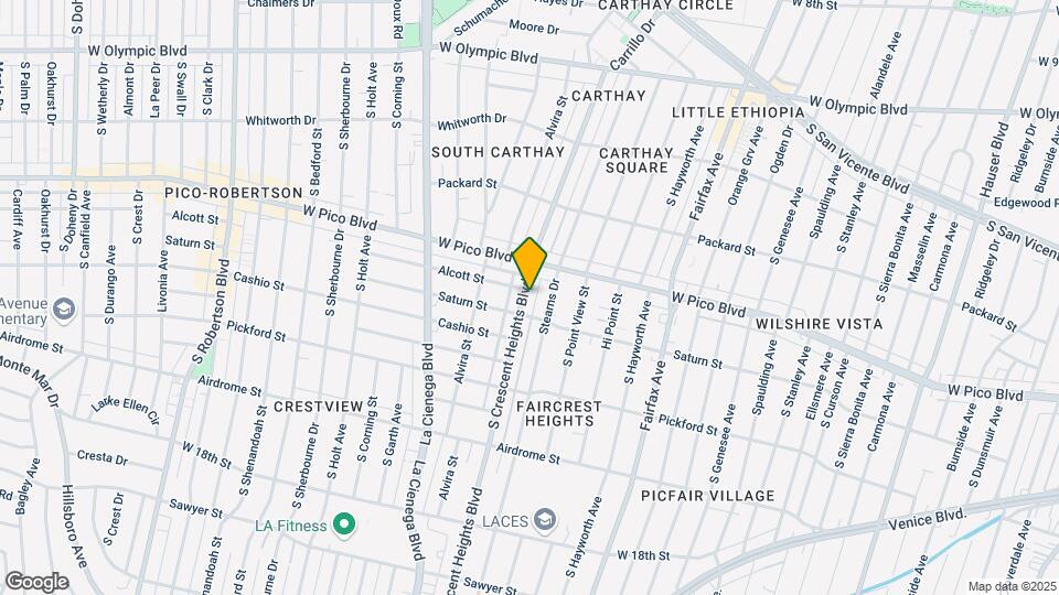 1434 S Crescent Heights Blvd Mapa y Detalles de la Ubicación