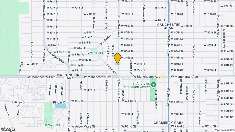 8453 S Van Ness Ave, Unit Upstairs Map and Location Details