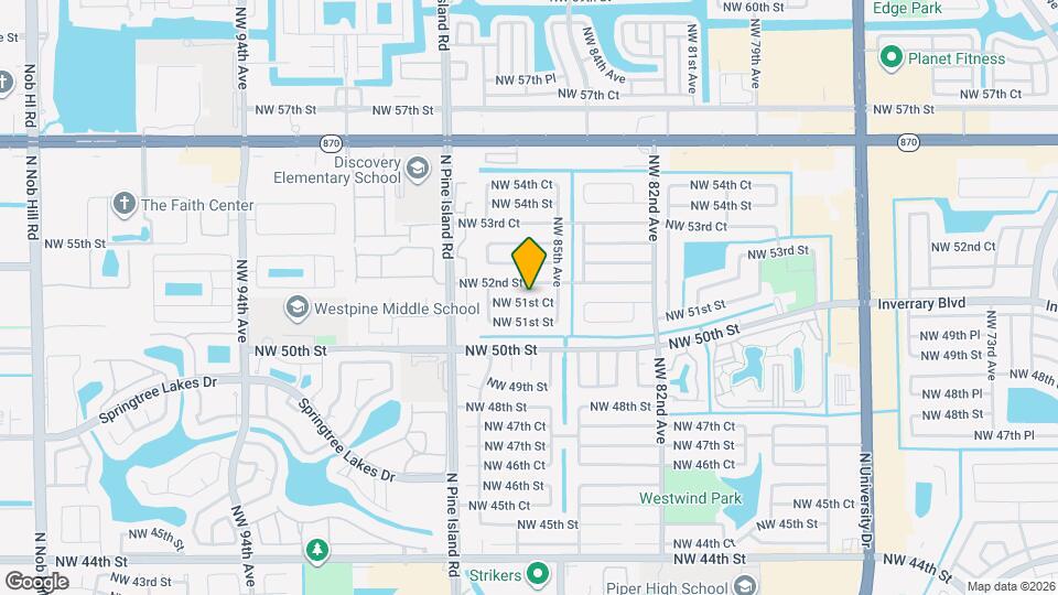 8541 NW 51st Ct Map and Location Details
