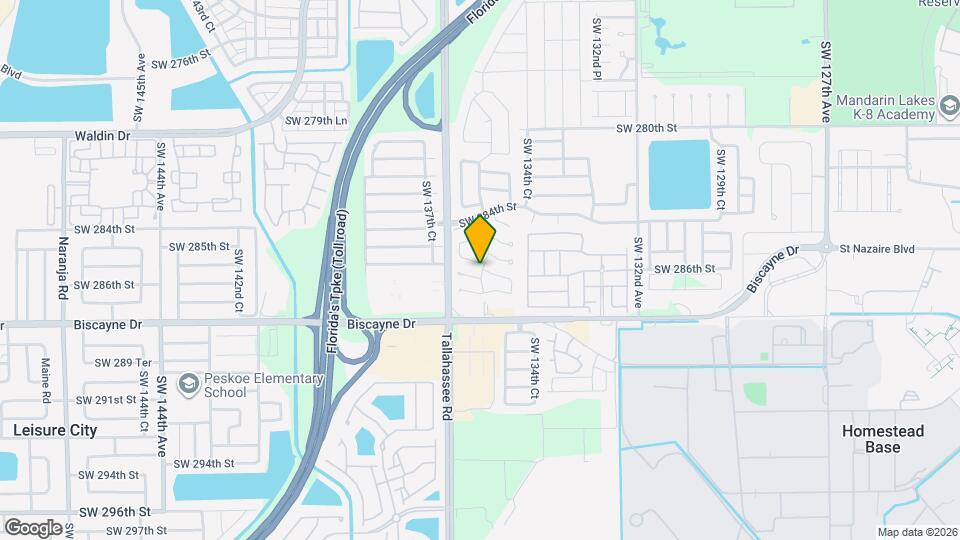 13608 SW 286th Terrace Map and Location Details