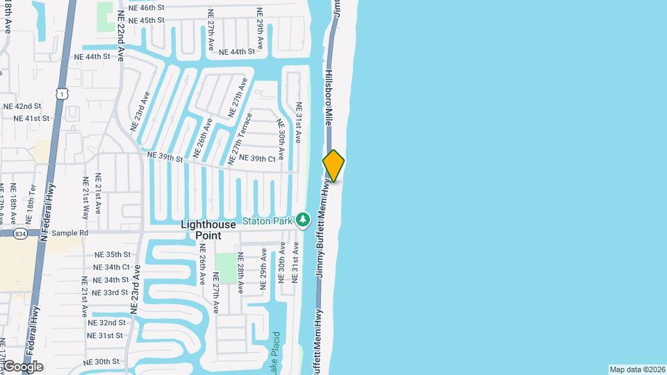 1043 Hillsboro Mile Map and Location Details