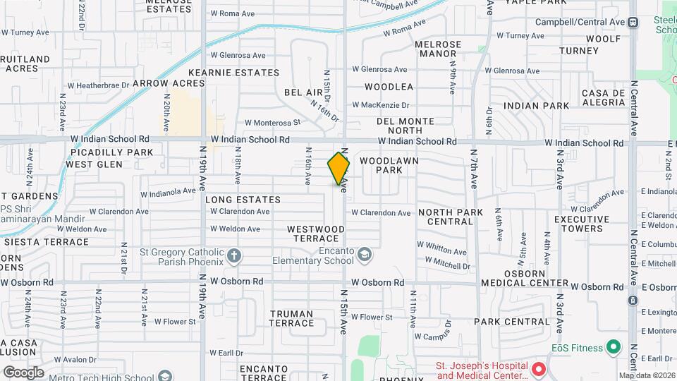 3836 N 15th Ave Map and Location Details