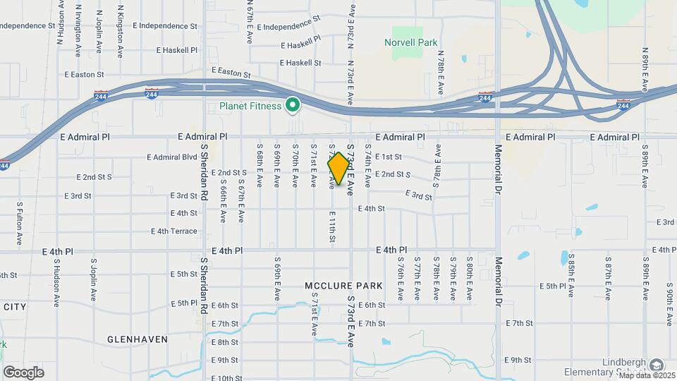 227 S 72nd E Ave Map and Location Details