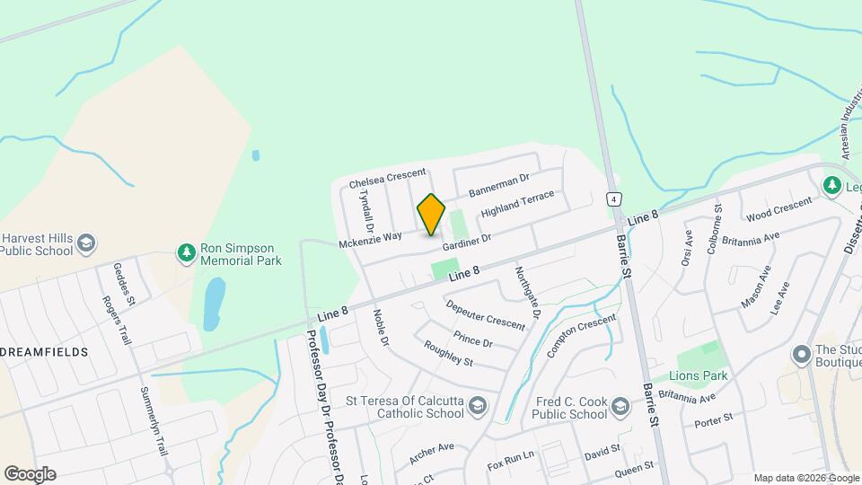 134 Gardiner Dr Map and Location Details