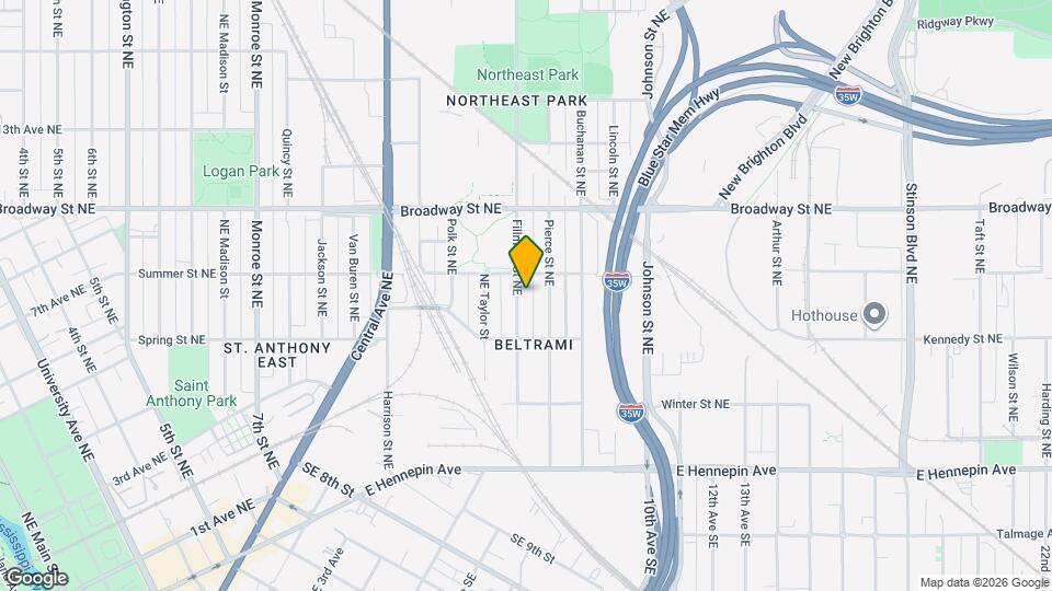 641 Fillmore St NE, Unit Lower Unit Map and Location Details