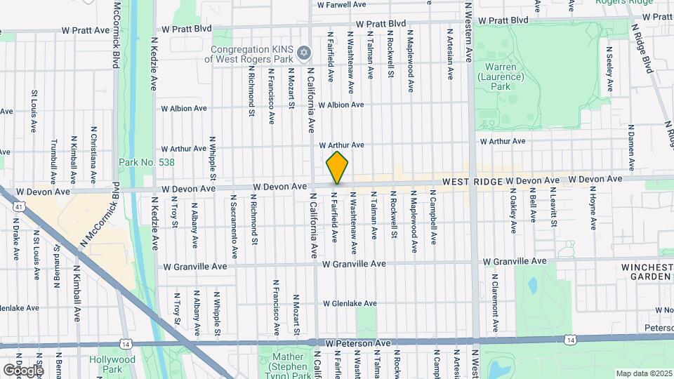 2725-2729 W Devon Ave Map and Location Details