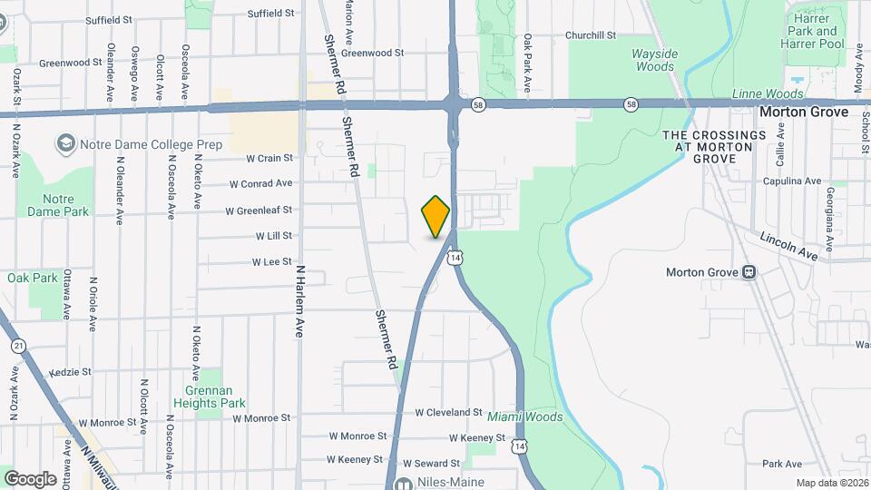 8506 Waukegan Rd, Unit 3 Mapa y Detalles de la Ubicación