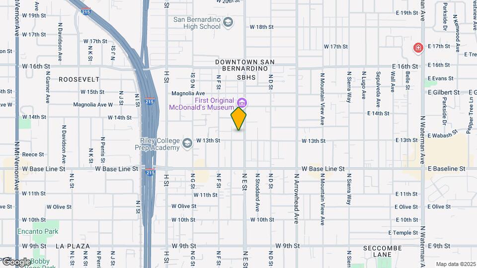 1322 N E St Map and Location Details