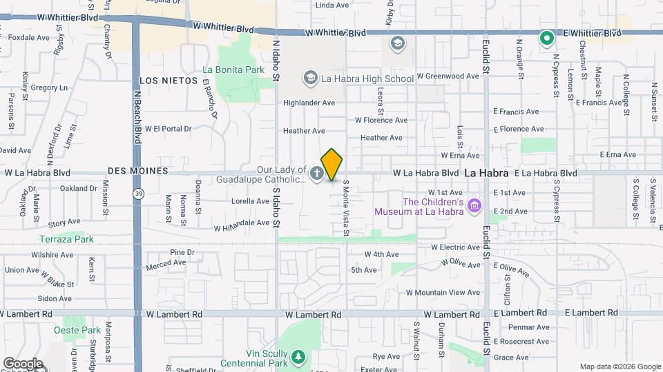 La Habra Manor Apartments Map and Location Details