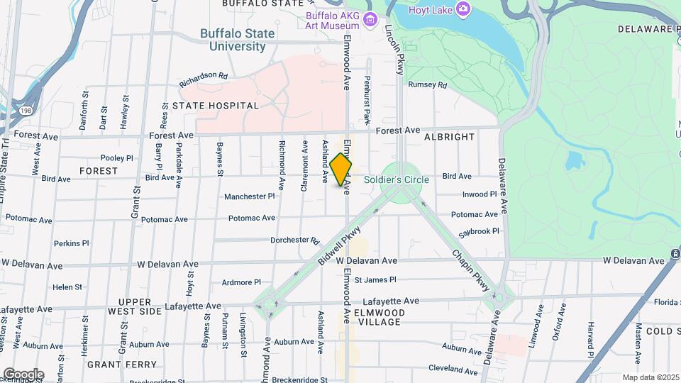 1034 Elmwood Ave Mapa y Detalles de la Ubicación