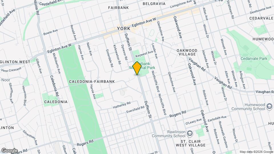 2204 Dufferin St Map and Location Details