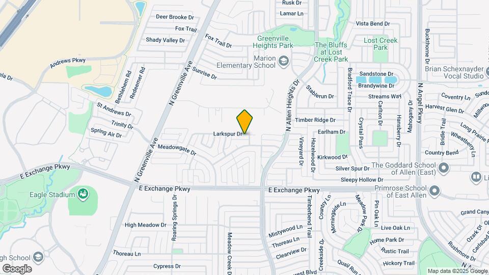 1110 Larkspur Dr Map and Location Details