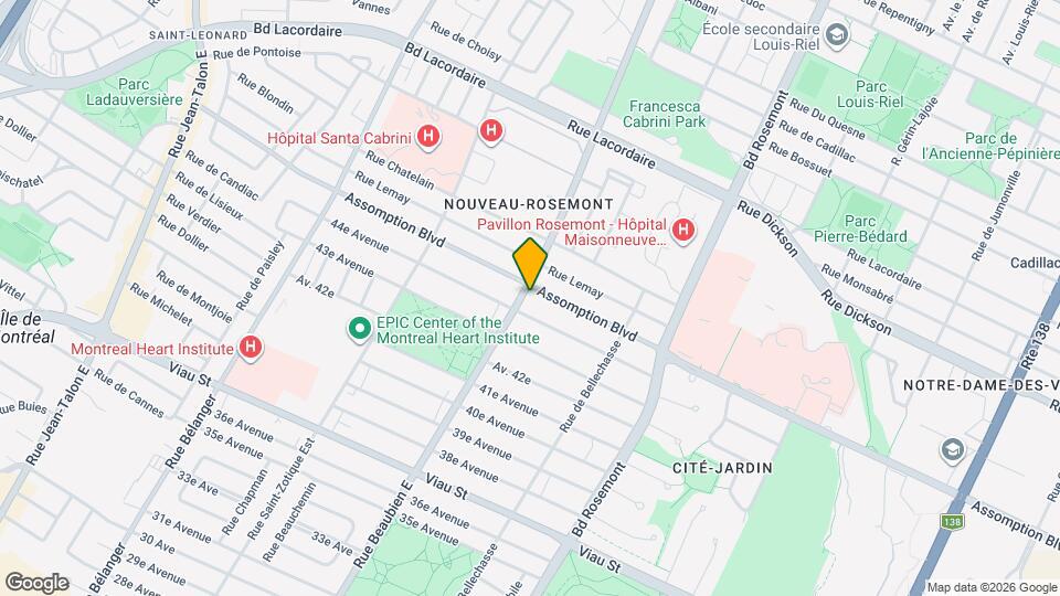 5430 Beaubien Rue E Map and Location Details