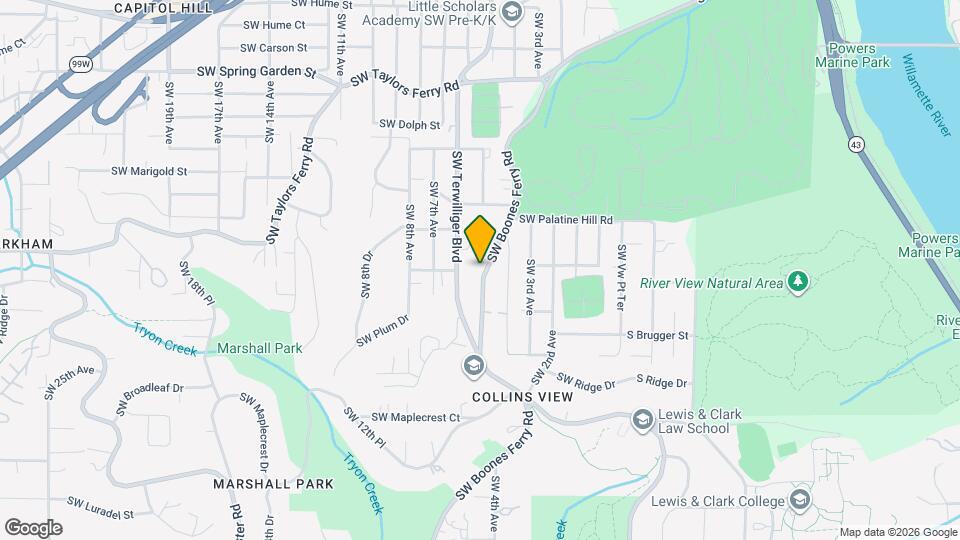 9311 SW Boones Ferry Rd Map and Location Details