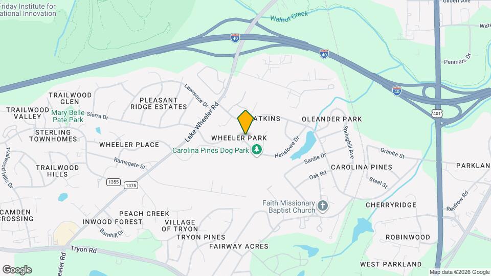 1724 Sierra Dr, Unit Single Room Map and Location Details