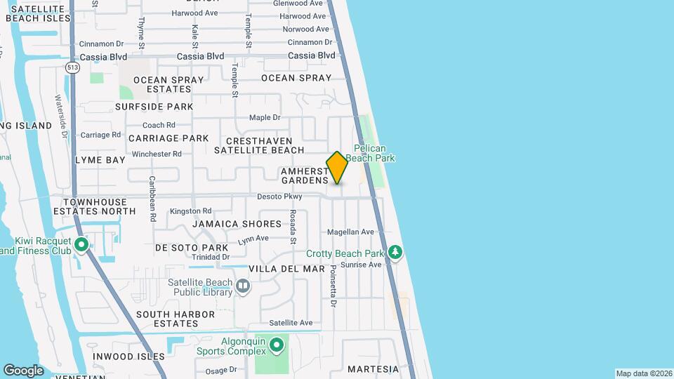 590 Coconut St Mapa y Detalles de la Ubicación