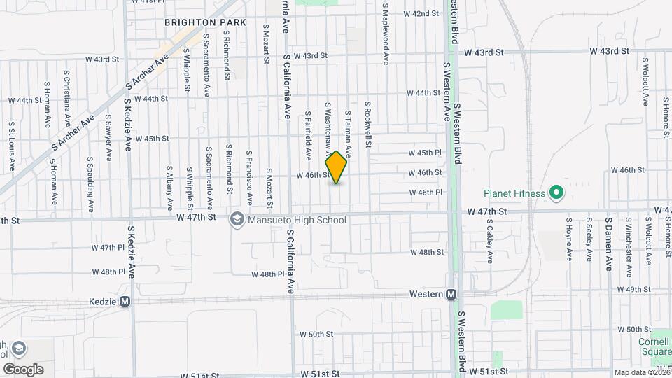 4617 S Washtenaw Ave. Map and Location Details